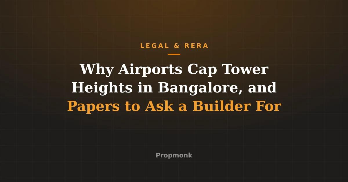 Why Airports Cap Tower Heights in Bangalore, and Papers to Ask a Builder For