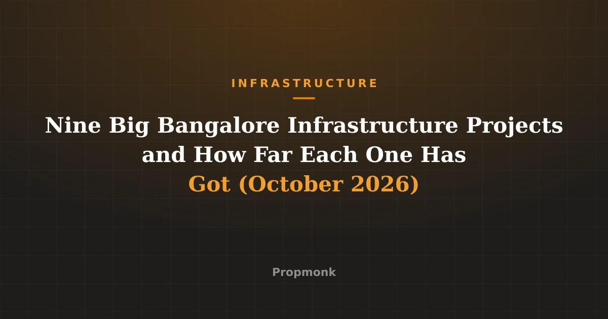 Nine Big Bangalore Infrastructure Projects and How Far Each One Has Got (October 2026)