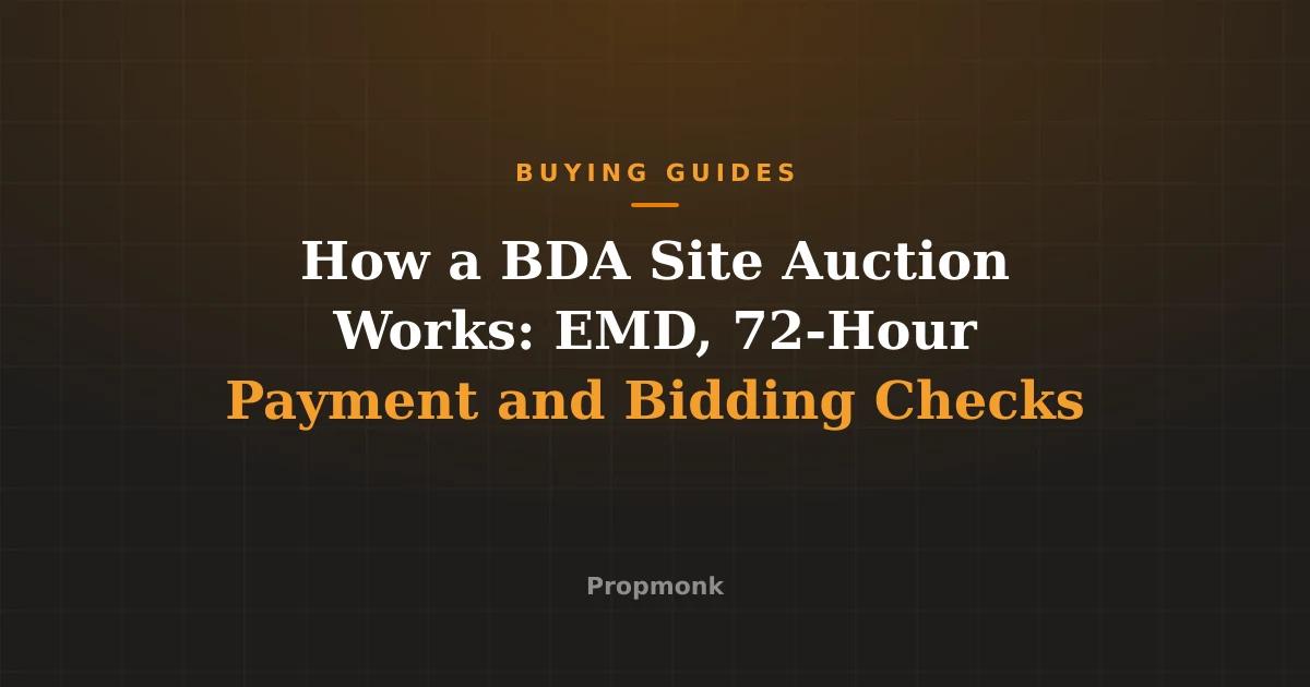 How a BDA Site Auction Works: EMD, 72-Hour Payment and Bidding Checks