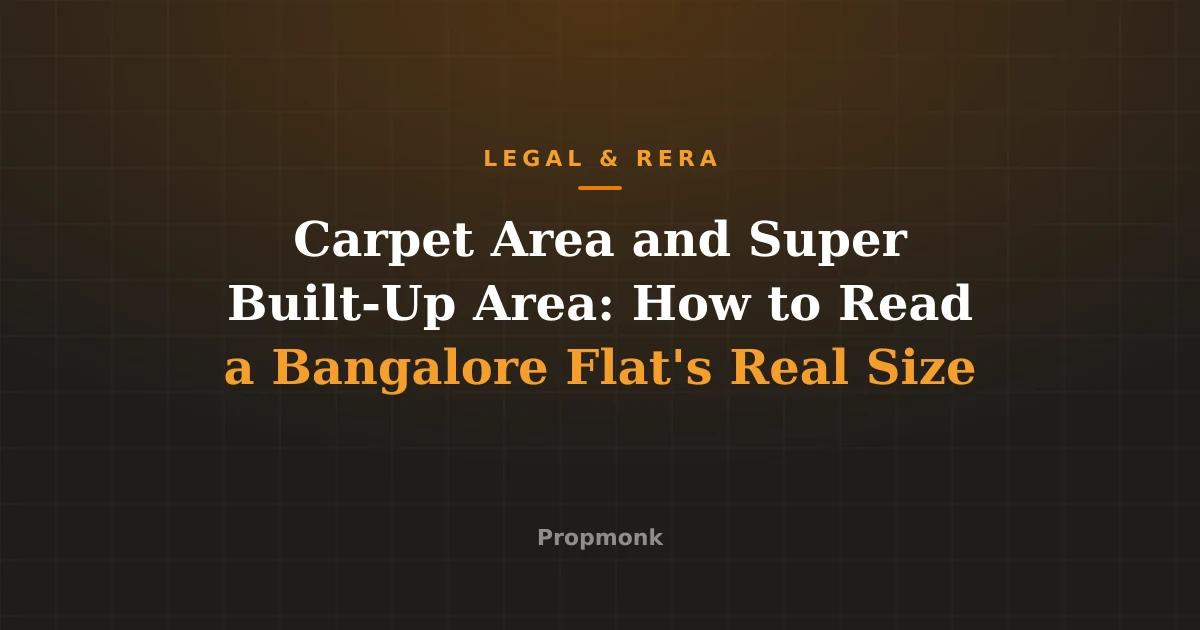 Carpet Area and Super Built-Up Area: How to Read a Bangalore Flat's Real Size