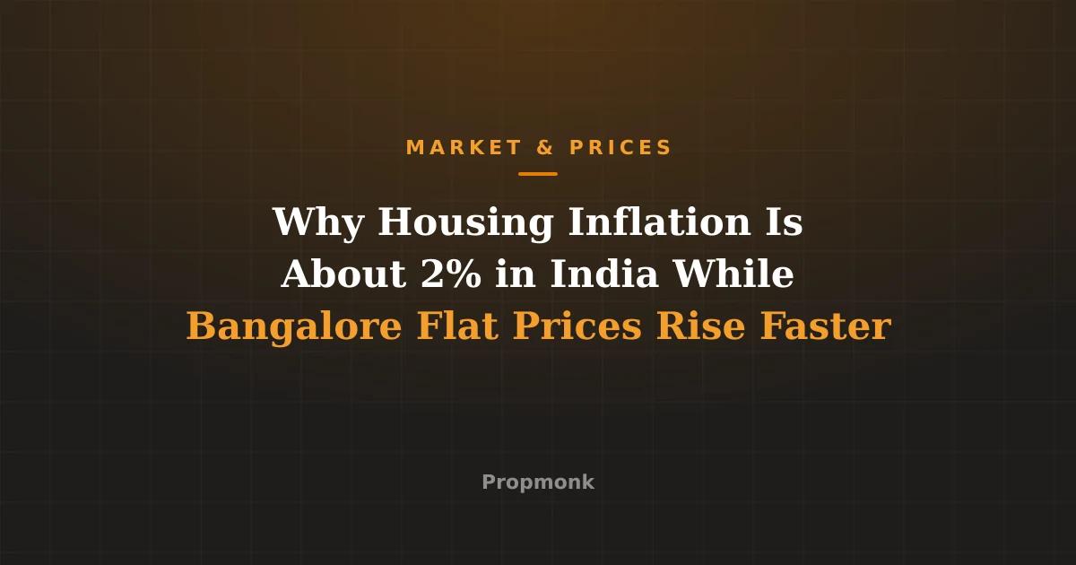 Why Housing Inflation Is About 2% in India While Bangalore Flat Prices Rise Faster