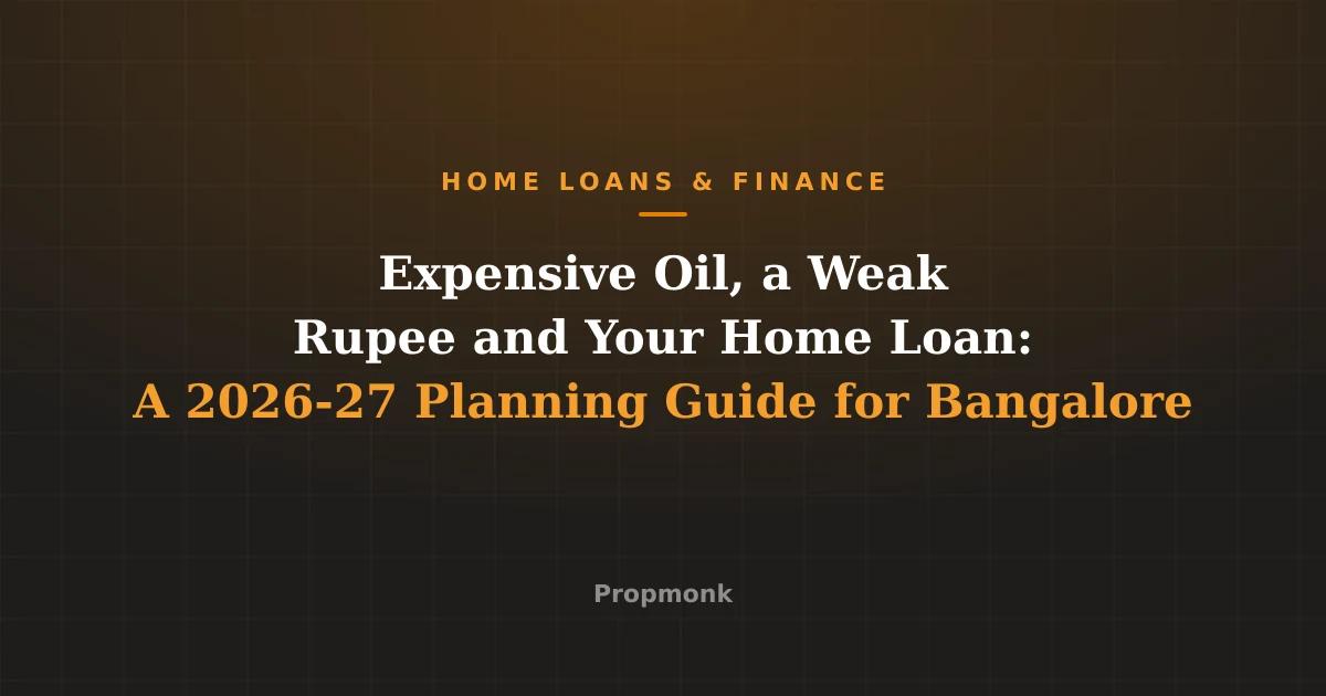 Expensive Oil, a Weak Rupee and Your Home Loan: A 2026-27 Planning Guide for Bangalore