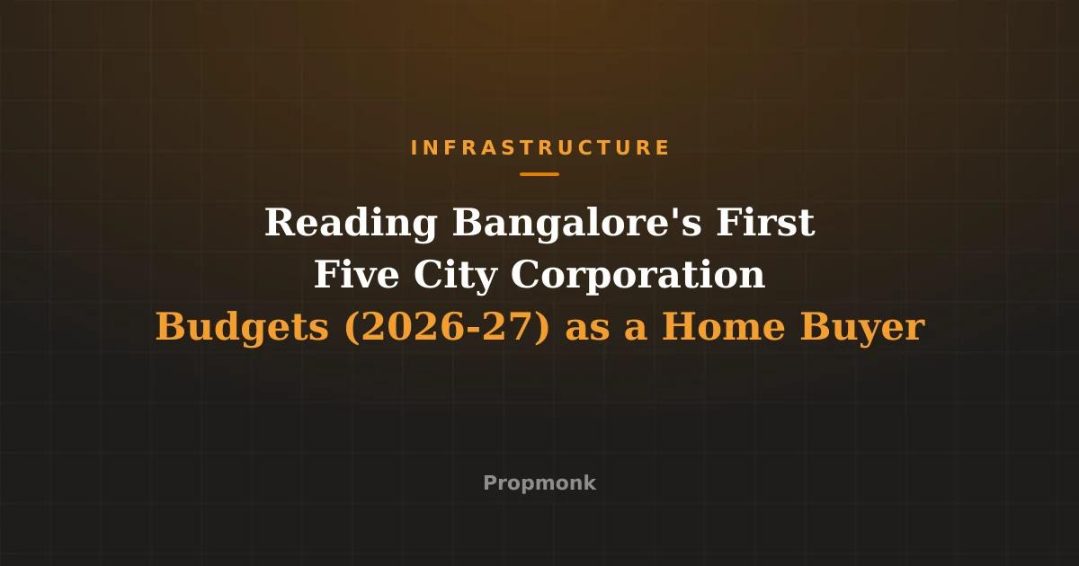 Reading Bangalore's First Five City Corporation Budgets (2026-27) as a Home Buyer
