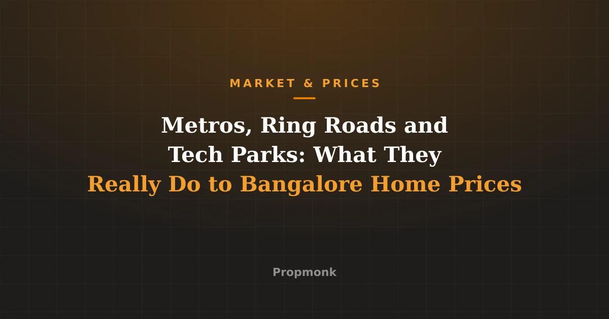 Metros, Ring Roads and Tech Parks: What They Really Do to Bangalore Home Prices