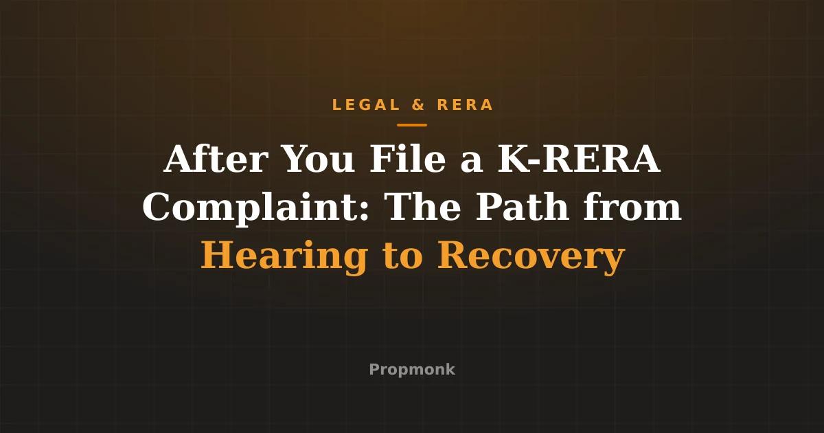After You File a K-RERA Complaint: The Path from Hearing to Recovery