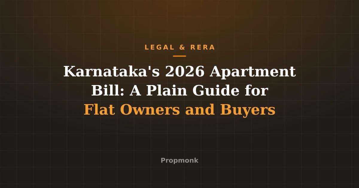 Karnataka's 2026 Apartment Bill: A Plain Guide for Flat Owners and Buyers