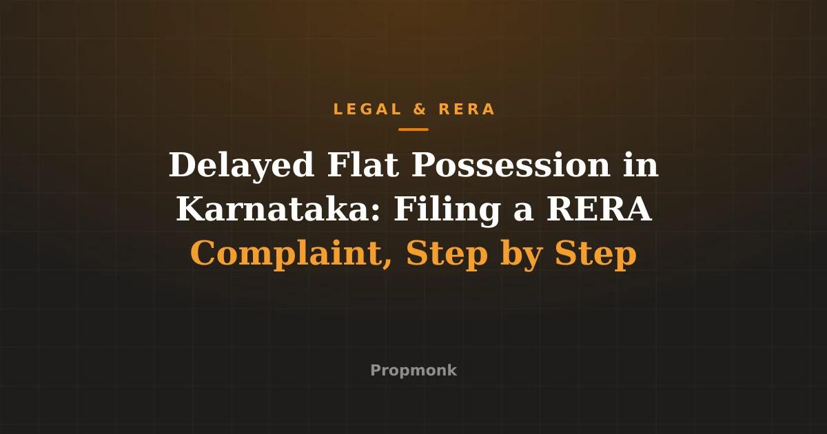 Delayed Flat Possession in Karnataka: Filing a RERA Complaint, Step by Step