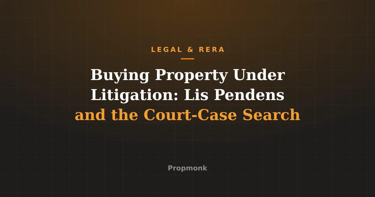 Buying Property Under Litigation: Lis Pendens and the Court-Case Search