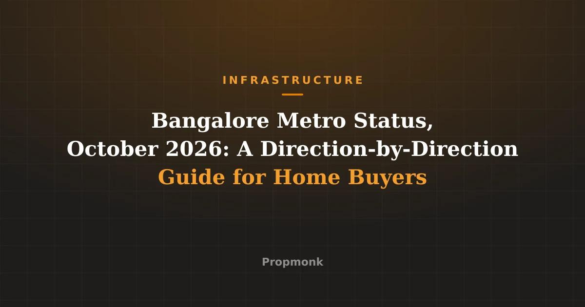 Bangalore Metro Status, October 2026: A Direction-by-Direction Guide for Home Buyers