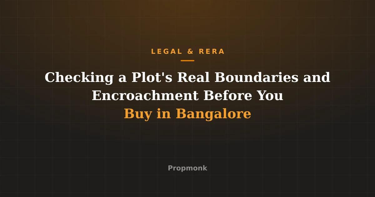 Checking a Plot's Real Boundaries and Encroachment Before You Buy in Bangalore