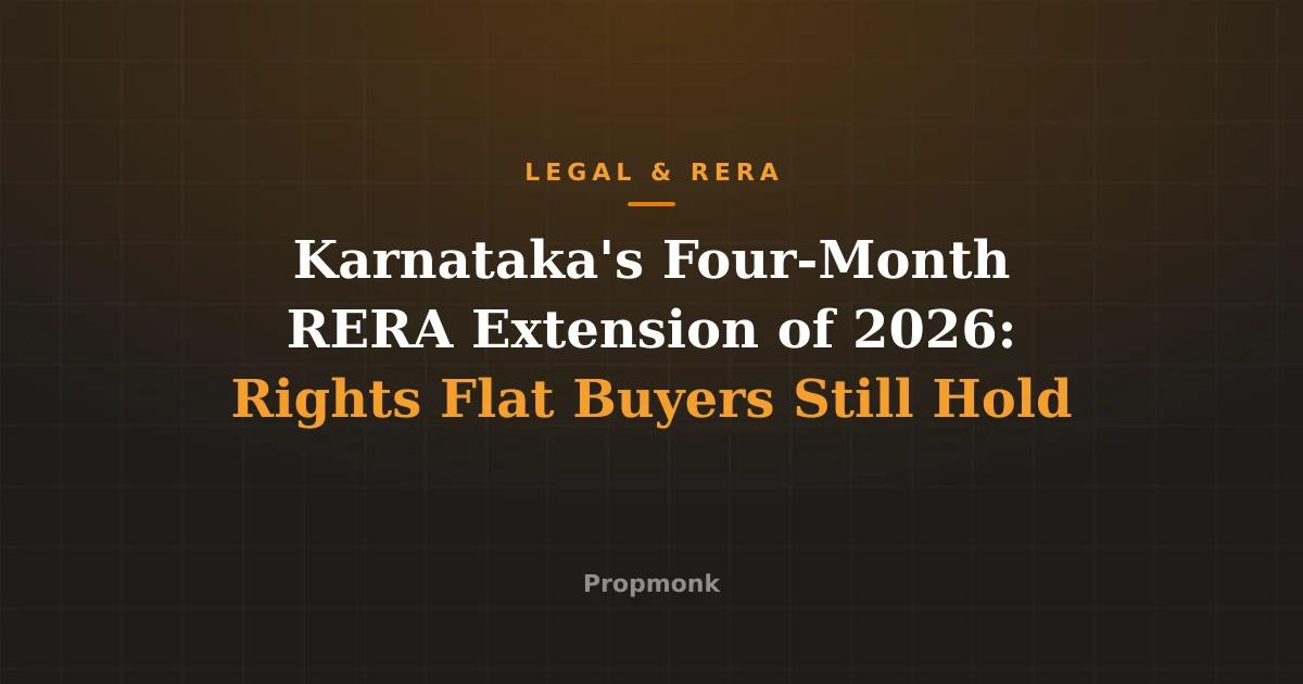 Karnataka's Four-Month RERA Extension of 2026: Rights Flat Buyers Still Hold