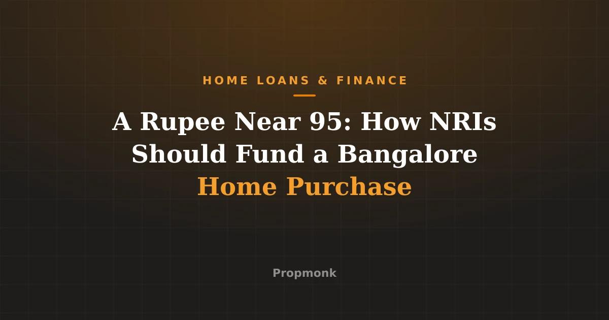 A Rupee Near 95: How NRIs Should Fund a Bangalore Home Purchase
