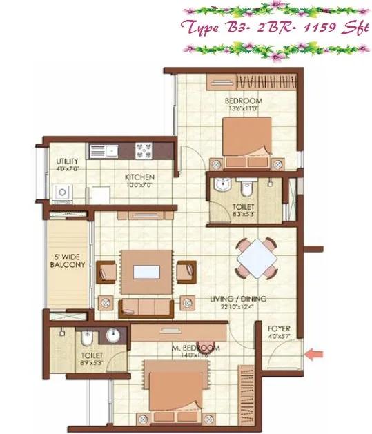 Prestige Kew Gardens Floor Plan