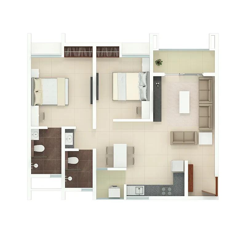 Rohan Akriti Floor Plan