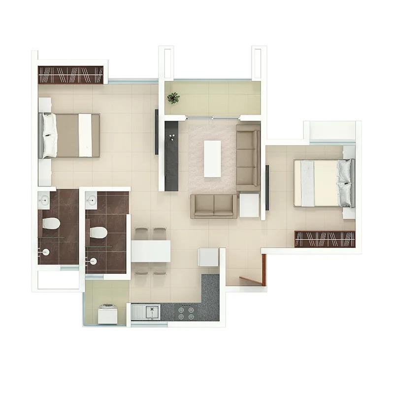 Rohan Akriti Floor Plan
