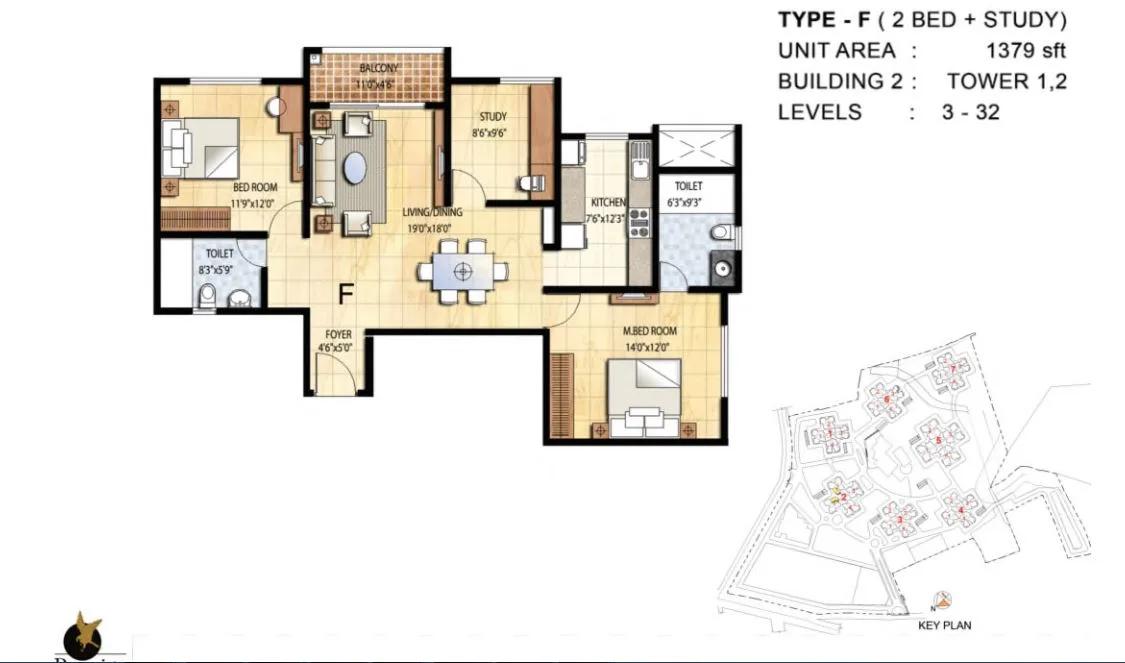 Prestige Falcon City Floor Plan