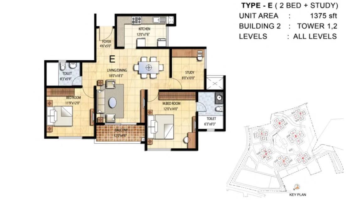 Prestige Falcon City Floor Plan
