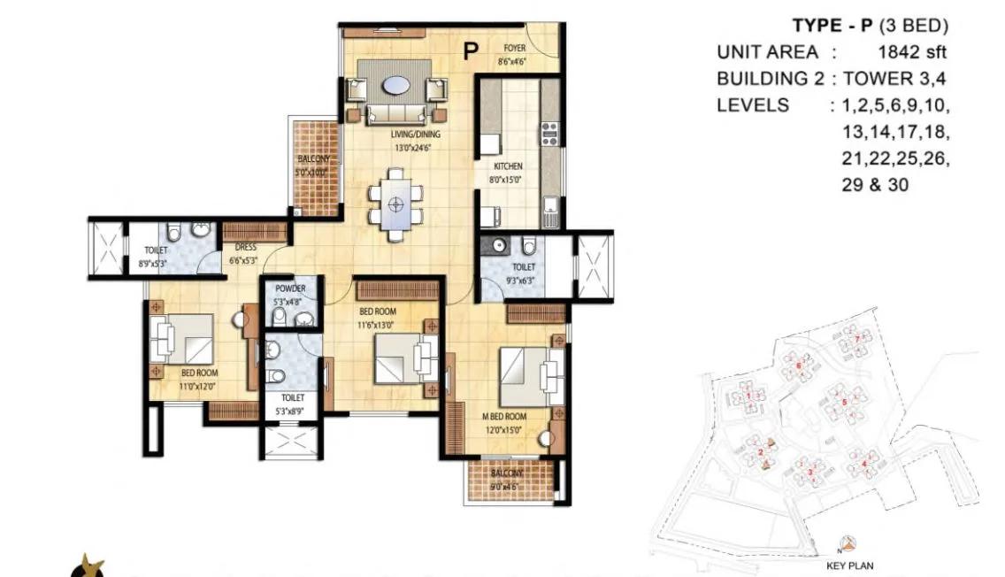 Prestige Falcon City Floor Plan
