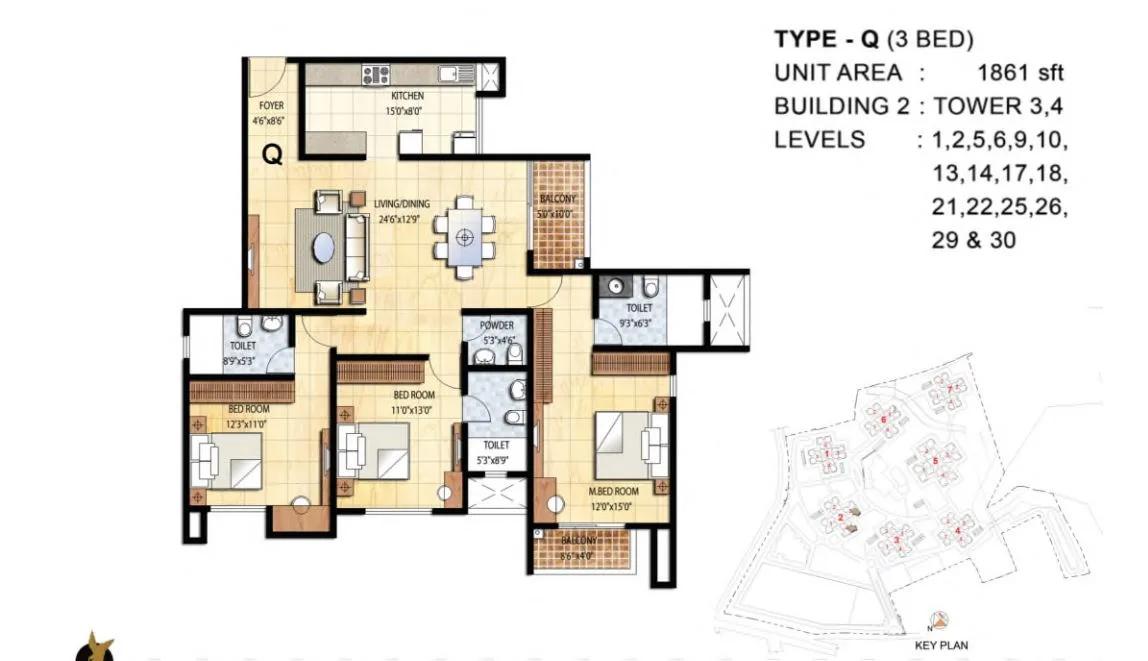 Prestige Falcon City Floor Plan