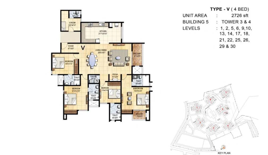 Prestige Falcon City Floor Plan