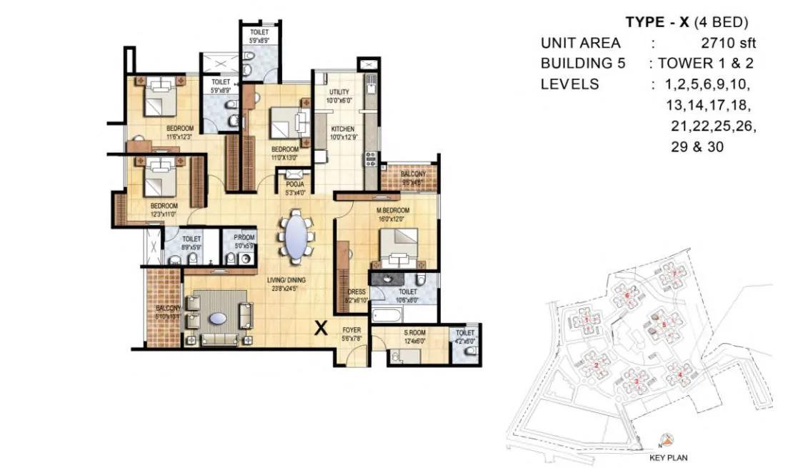 Prestige Falcon City Floor Plan