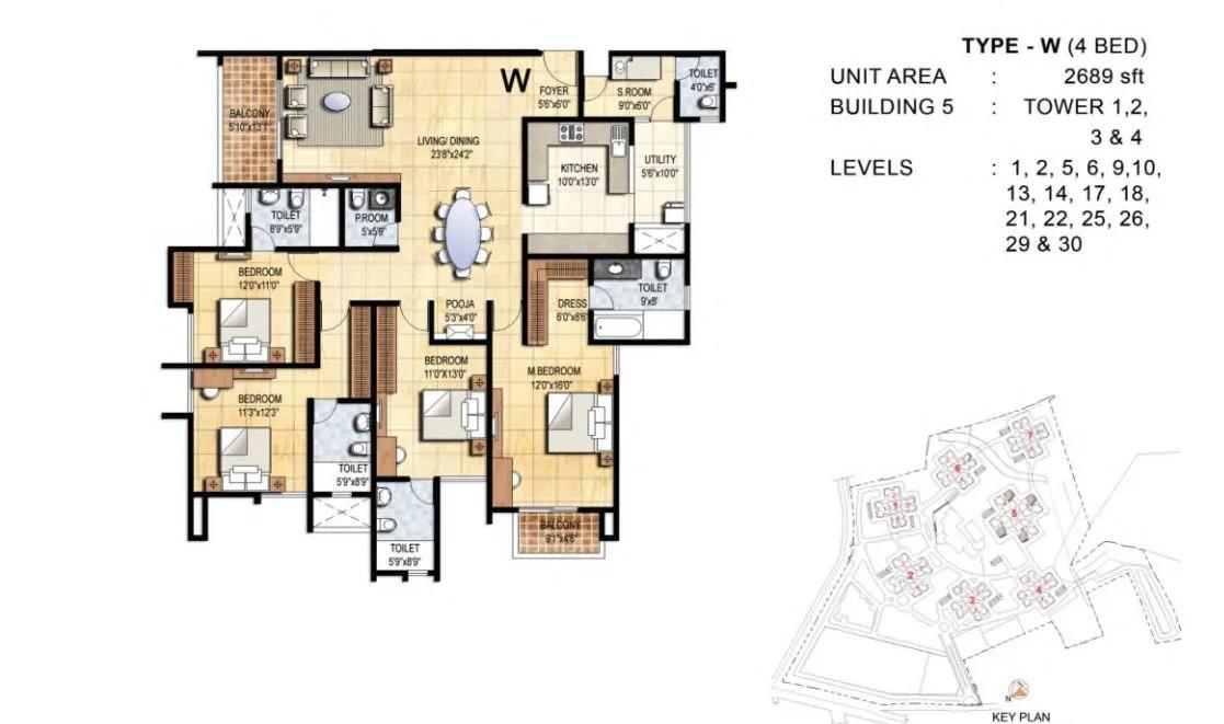 Prestige Falcon City Floor Plan