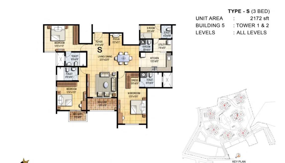 Prestige Falcon City Floor Plan