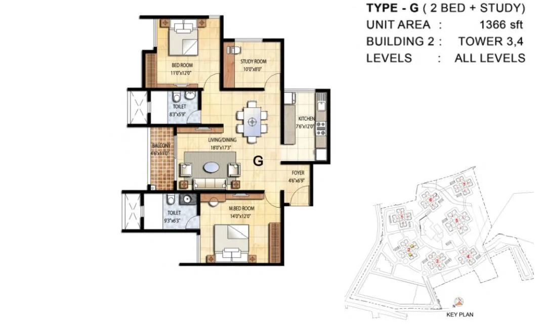 Prestige Falcon City Floor Plan