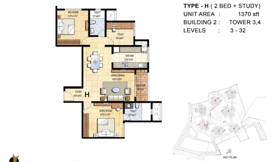 Prestige Falcon City Floor Plan
