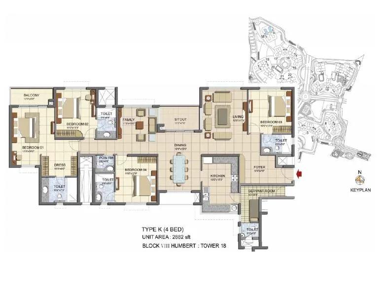 Prestige Lakeside Habitat Floor Plan