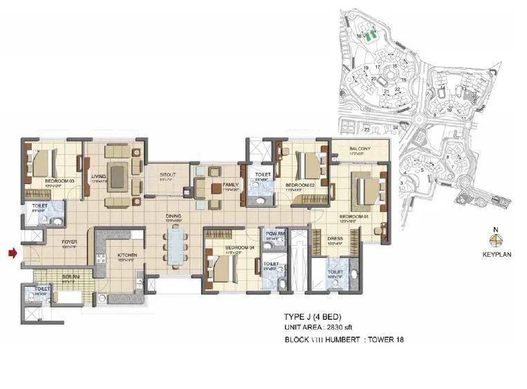 Prestige Lakeside Habitat Floor Plan