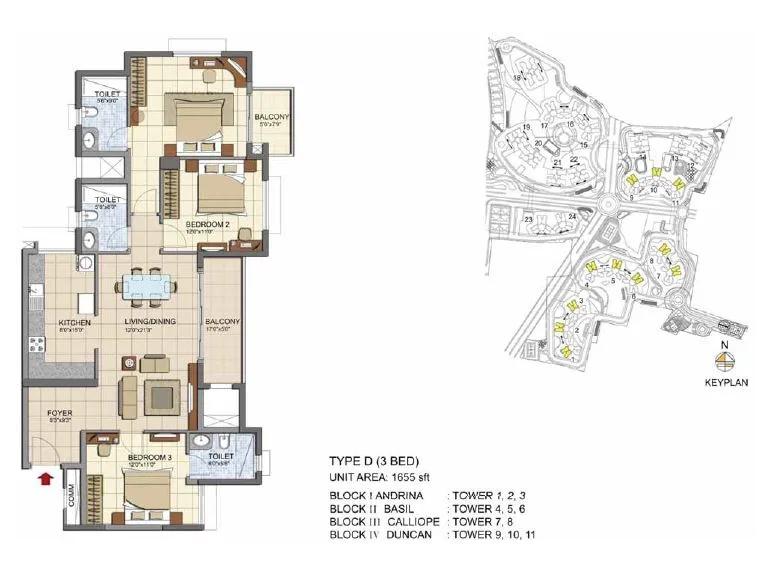 Prestige Lakeside Habitat Floor Plan