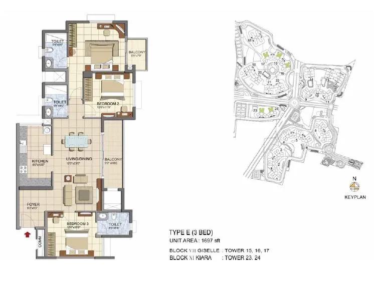 Prestige Lakeside Habitat Floor Plan