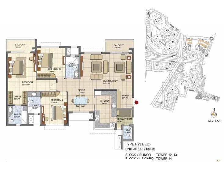 Prestige Lakeside Habitat Floor Plan