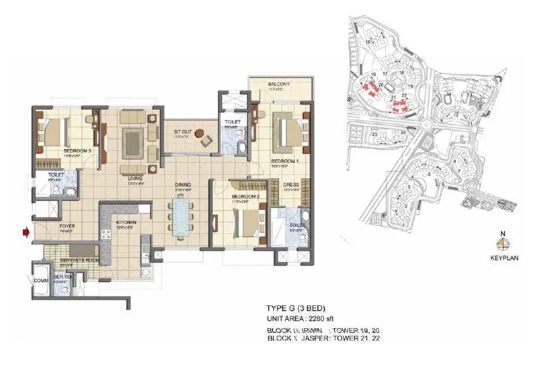 Prestige Lakeside Habitat Floor Plan