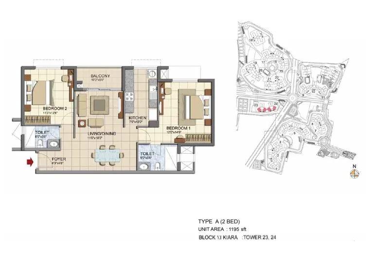 Prestige Lakeside Habitat Floor Plan