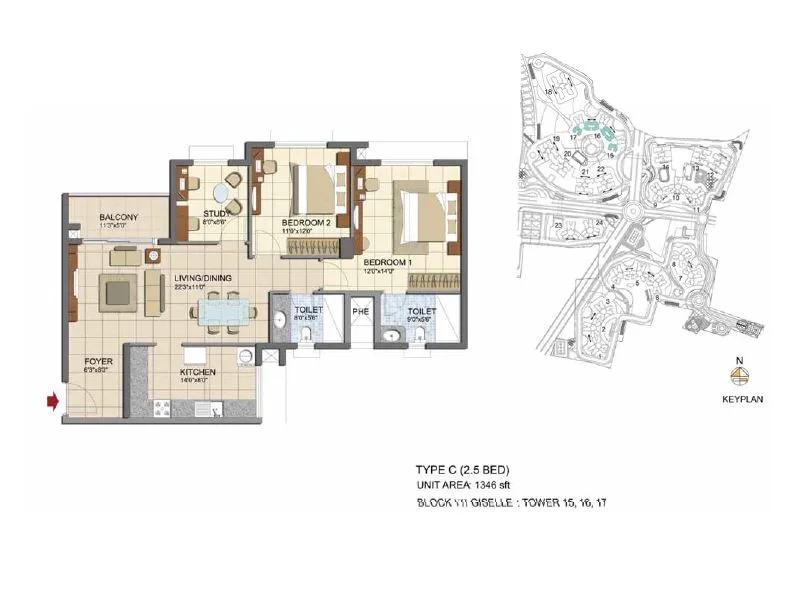 Prestige Lakeside Habitat Floor Plan