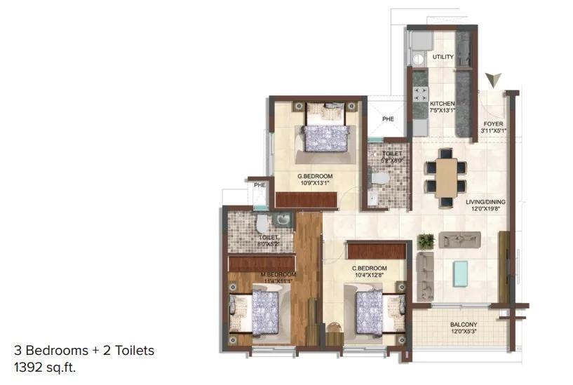 Brigade 7 Gardens Floor Plan