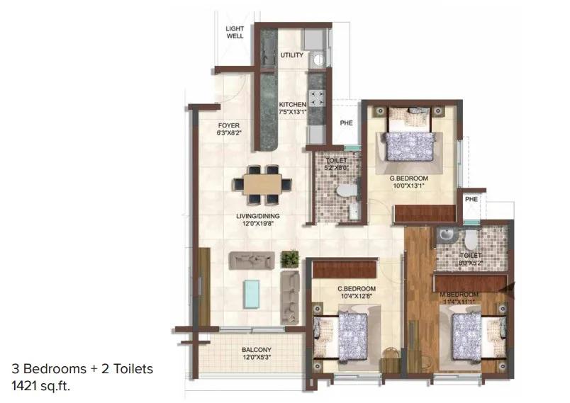 Brigade 7 Gardens Floor Plan