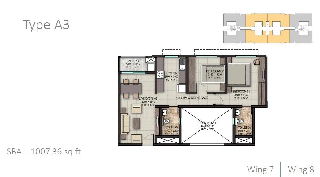 Sobha Dream Acres Floor Plan