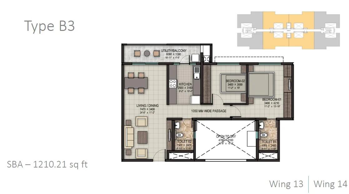 Sobha Dream Acres Floor Plan