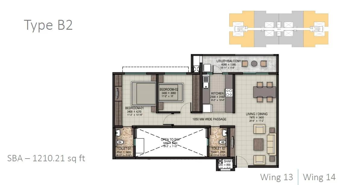 Sobha Dream Acres Floor Plan