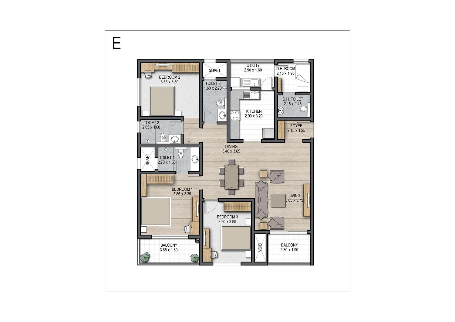 Sobha Square Floor Plan