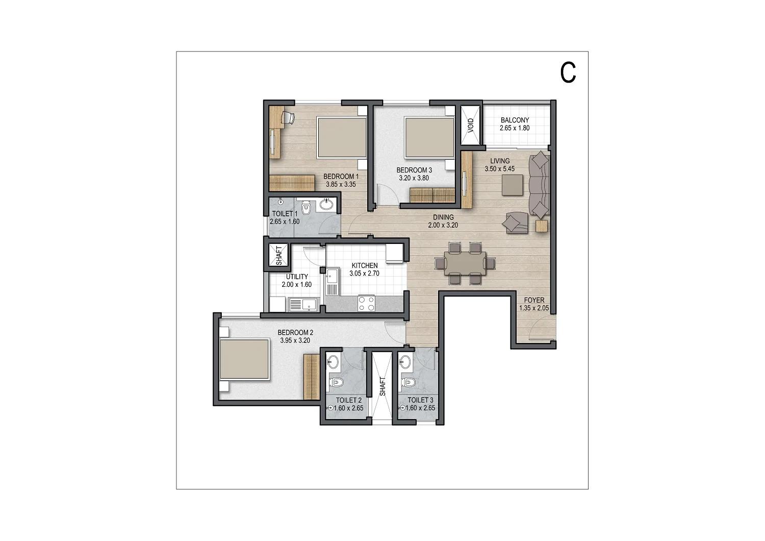 Sobha Square Floor Plan