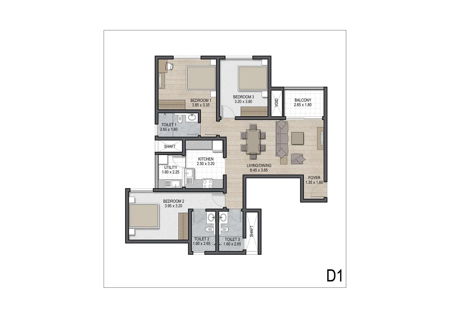 Sobha Square Floor Plan