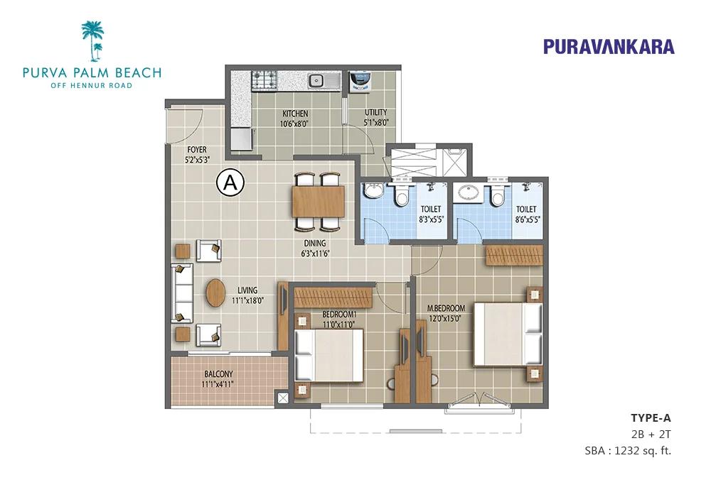 Purva Palm Beach Floor Plan