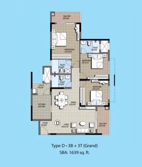 Purva Palm Beach Floor Plan