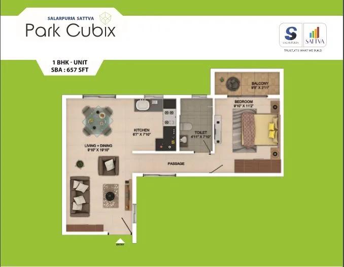 Salarpuria Sattva Park Cubix Floor Plan