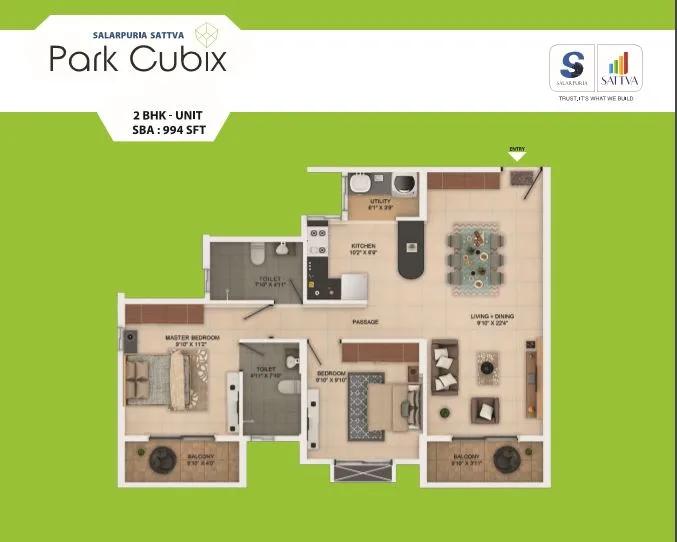 Salarpuria Sattva Park Cubix Floor Plan