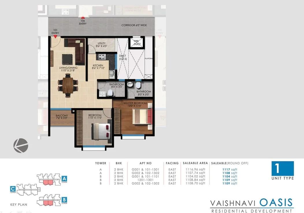 Vaishnavi Oasis Floor Plan